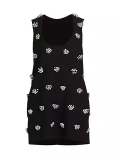 Мини-платье Sherry, украшенное кристаллами Brandon Maxwell, черный