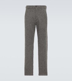 Прямые брюки из смесовой шерсти Comme Des Garçons Shirt, серый