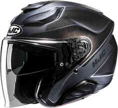 F31 Люди Реактивный шлем HJC, серый/серебристый/черный