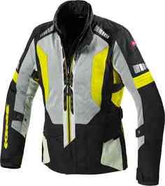 Мотоциклетная текстильная куртка Terranet Spidi, черный/серый/желтый