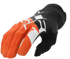 MX Линейные перчатки для мотокросса Acerbis, черный/оранжевый