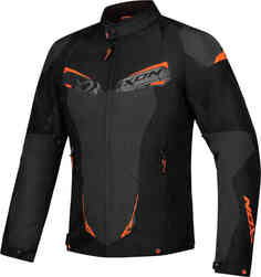 Водонепроницаемая мотоциклетная текстильная куртка Caliber Ixon, черный/антрацит/оранжевый