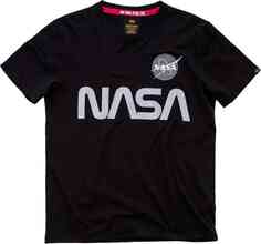 Светоотражающая футболка НАСА Alpha Industries, черный