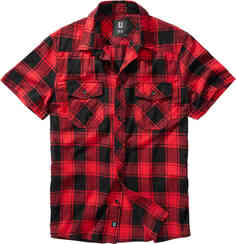 Рубашка в клетку с коротким рукавом Brandit, красный/черный