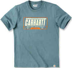 Тяжелая футболка свободного кроя с графическим рисунком Carhartt, бирюзовый