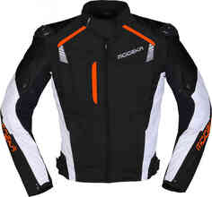 Мотоциклетная текстильная куртка Lineos Modeka, черный/белый/оранжевый