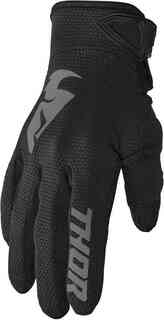 Секторные молодежные перчатки для мотокросса Thor, черный/серый