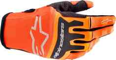 Перчатки Techstar для мотокросса Alpinestars, оранжевый/черный