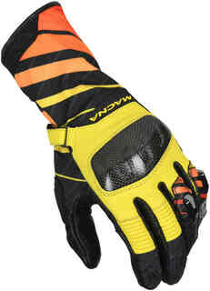 Перфорированные мотоциклетные перчатки Krown Macna, желтый/черный