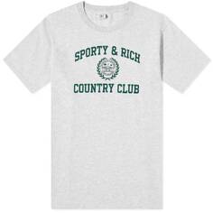 Футболка Sporty &amp; Rich Varsity Crest, серый