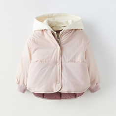 Куртка Zara With Detachable Hood, розовый