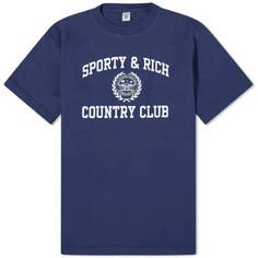 Футболка Sporty &amp; Rich Varsity Crest, темно-синий