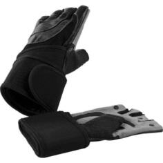 Тренировочные перчатки с бандажом для суставов, черный/серый S-XL GORILLA SPORTS, черный/серый