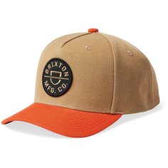 Кепка Brixton Crest CP MP Snapback, цвет Sand/Burnt Red