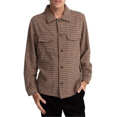 Рубашка Rhythm Check Overshirt, цвет Dawn