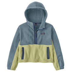 Пуловер Patagonia Microdini Cropped Hoodie Fleece, цвет Light Plume Grey