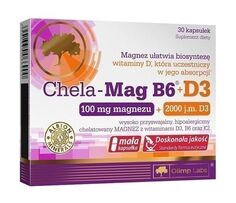 Препарат, укрепляющий иммунитет Olimp Chela-Mag B6 + D3, 30 шт ОЛИМП