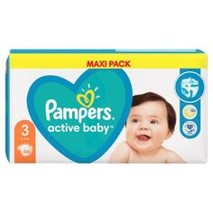 Одноразовые подгузники для детей Pampers Active Baby 3, 66 шт