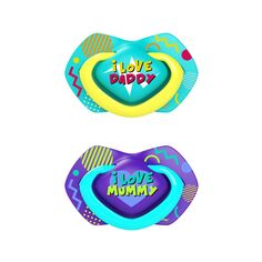 Детская соска Canpol Babies Neon Love Niebieski 18m+, 2 шт