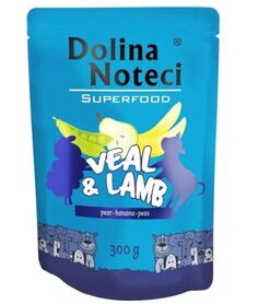 Влажный корм для собак Dolina Noteci Superfood Cielęcina i Jagnięcina, 300 гр