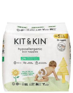 Одноразовые подгузники для детей Kit &amp; Kin 5 Junior Koala i Małpka, 28 шт