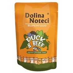 Влажный корм для кошек Dolina Noteci Superfood Kaczka i Wołowina, 85 гр