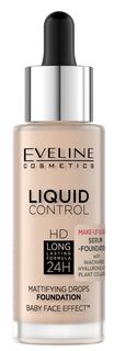 Праймер для лица Eveline Liquid Control Niacynamid, 02 Soft Porcelain