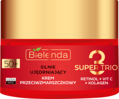 Крем для лица Bielenda Super Trio (Retinol + Vit C + Kolagen) 50+, 50 мл