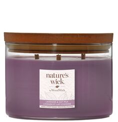 Ароматическая Свеча Woodwick Natures Wick Lavender &amp; Oatmilk, 1 шт