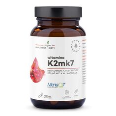 Витамин К2 в капсулах Aura Herbals Witamina K2MK7 MenaQ7 200 mcg Kapsułki, 90 шт