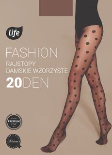 Колготки Life Fashion Nero Duże Kropki 20 DEN, 2