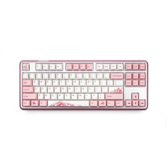 Механическая игровая проводная клавиатура Varmilo Sword 2-87, EC V2 Sakura, белый/розовый, английская раскладка
