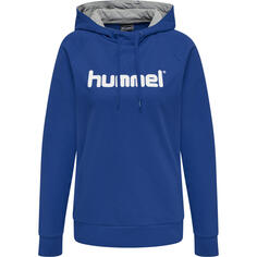 Hmlgo Cotton Logo Hoodie Woman Хлопковая толстовка с капюшоном для женщин HUMMEL, синий/темно-синий/темно-синий