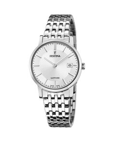 F20019/1 Женские часы из стали и серебра с циферблатом Swiss Made Festina, серебро