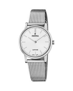 Женские часы F20015/1 Swiss Made из серебристой стали Festina, серебро