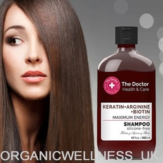 Шампунь для волос The Doctor Health &amp; Care с кератином, аргинином и биотином, 355 мл, Elfa Pharm