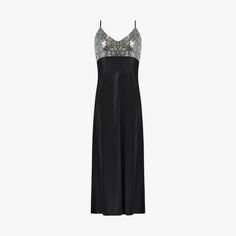 Платье миди миди из эластичной ткани, украшенное пайетками и V-образным вырезом Ro&amp;Zo, черный Ro&Zo