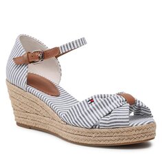 Эспадрильи Tommy Hilfiger HighWedge Seersucker, белый синий