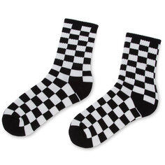 Носки Vans CheckerboardCrew, черно-белый