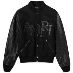 Куртка Amiri Staggered Logo Varsity, черный