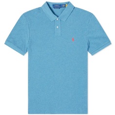 Рубашка поло Polo Ralph Lauren Custom Fit, синий