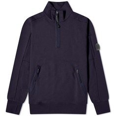 Свитшот C.P. Company Diagonal Raised Fleece Zipped, темно-синий