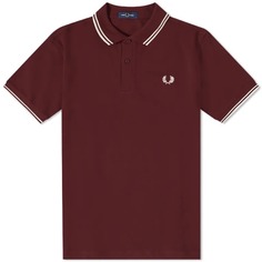 Рубашка поло Fred Perry Twin Tipped, бордовый