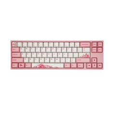 Механическая игровая проводная клавиатура Varmilo Sakura R2 68, EC V2 Iris, розовый/белый, английская раскладка