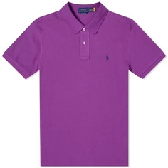 Рубашка поло Polo Ralph Lauren Colour Shop Custom Fit, фиолетовый