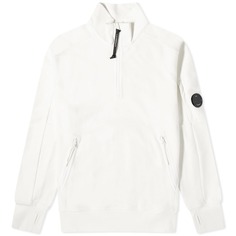 Свитшот C.P. Company Diagonal Raised Fleece Zipped, белый