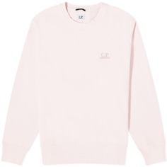 Свитшот C.P. Company Cotton Diagonal Fleece Logo, светло-розовый