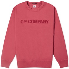 Свитшот C.P. Company Cotton Diagonal Fleece Logo, красный