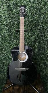 Акустическая гитара Luna Aurora Borealis 3/4 Acoustic Guitar - Black Sparkle