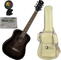 Акустическая гитара Luna SAF-ART-VINTAGE Safari Artist Vintage Acoustic Travel Guitar Bundle